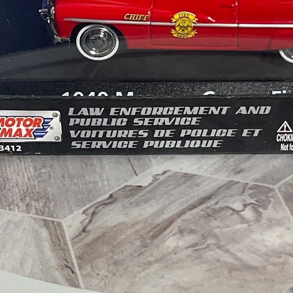 Motor Max 1949 Mercury Coupe Fire Chief 1:43 Diecast Car w/ Box
